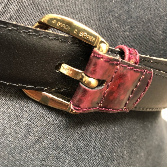 🌿HP!🌿 Christian Dior Red / Black Leather Belt - Picture 7 of 8